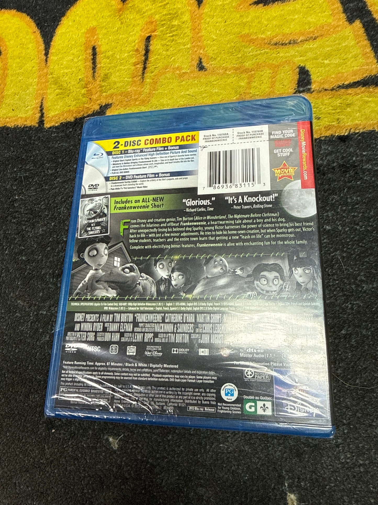 Frankenweenie Blu Ray (New)