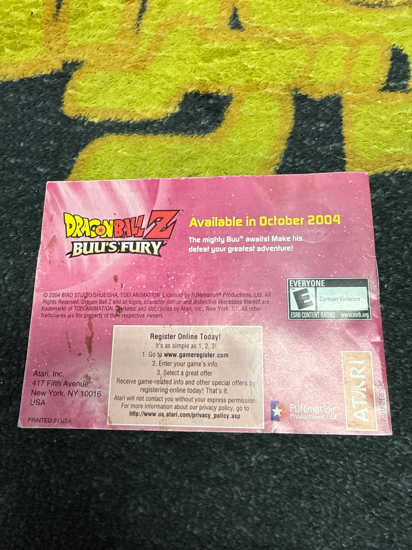 Dragon Ball Z SuperSonic Warriors INSTRUCTIONS ONLY for Nintendo Gameboy Advance (Used)