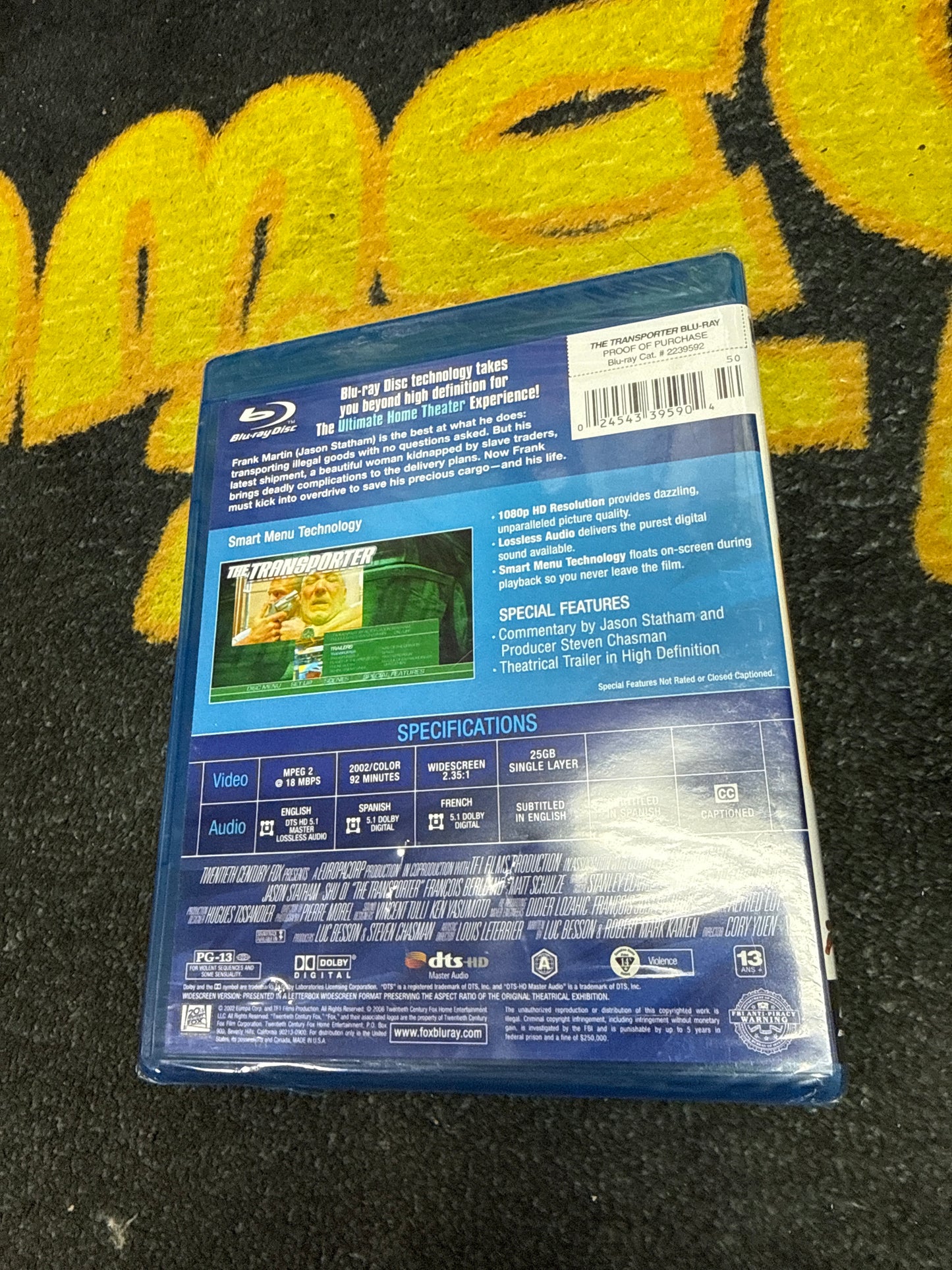 The Transporter Blu Ray (New)