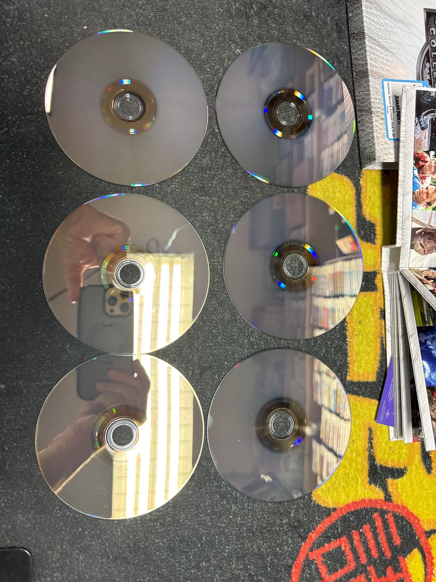 Jurassic Park Collection (1-4, Park and World in 3D and Regular Blu Ray + Lost World and III Blu Rays (Used)