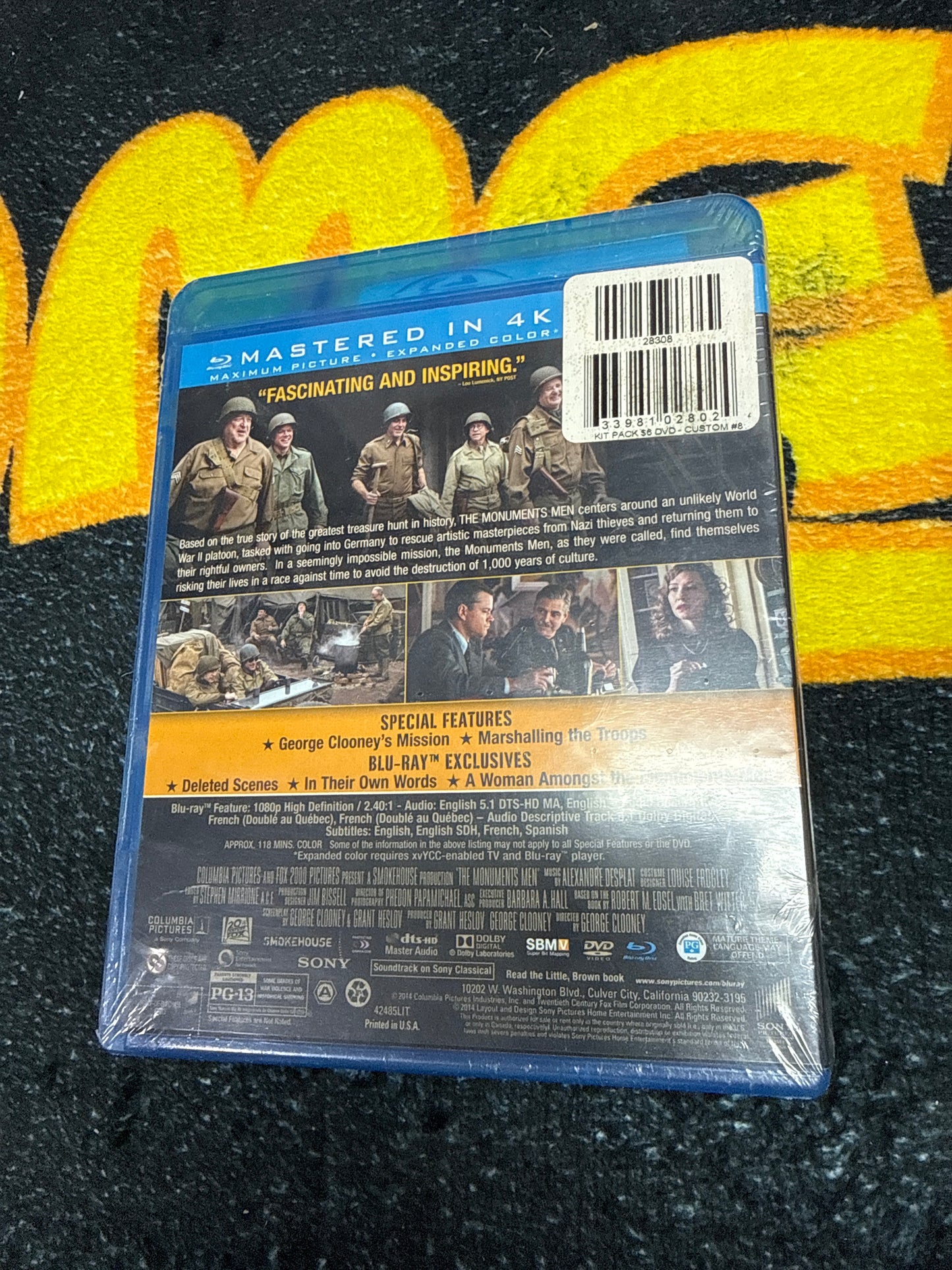 The Monuments Men Blu Ray + DVD (New)