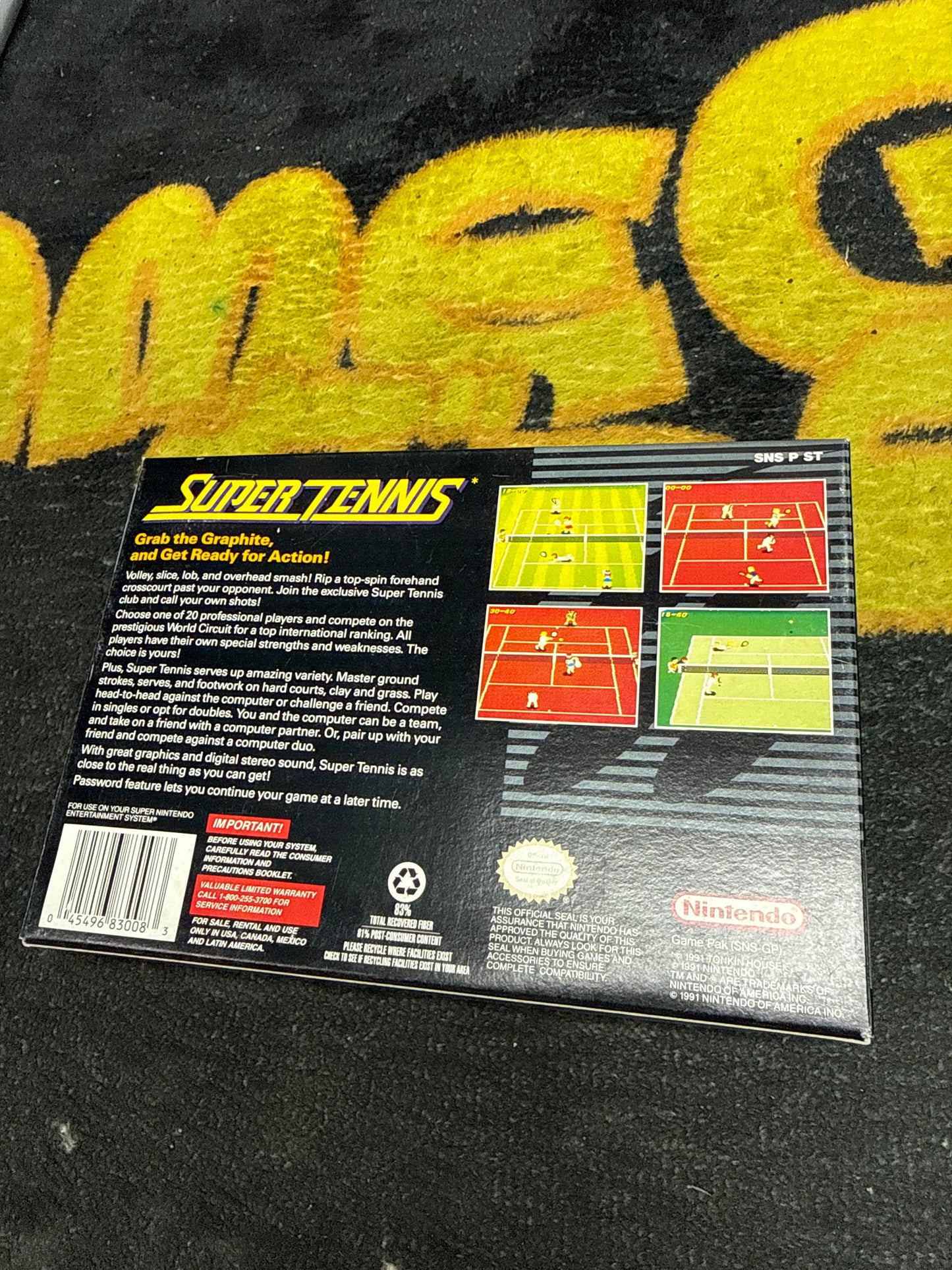 Super Tennis for Super Nintendo SNES (Used)