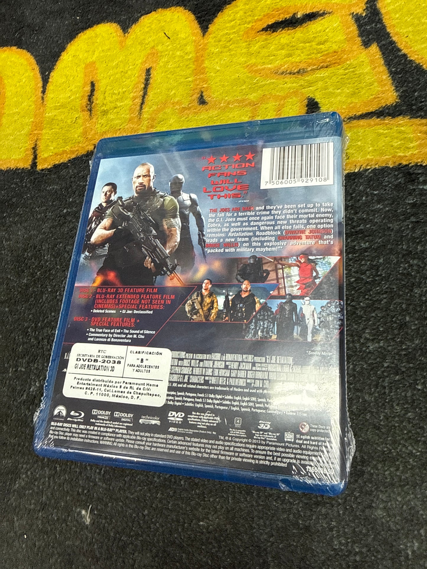 G.I. Joe Retaliation 3D Blu Ray + Blu Ray + DVD (New)