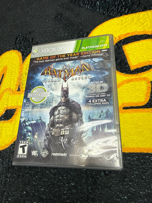 Batman Arkham Asylum Game of the Year (Platinum Hits) for Microsoft Xbox 360 (Used)