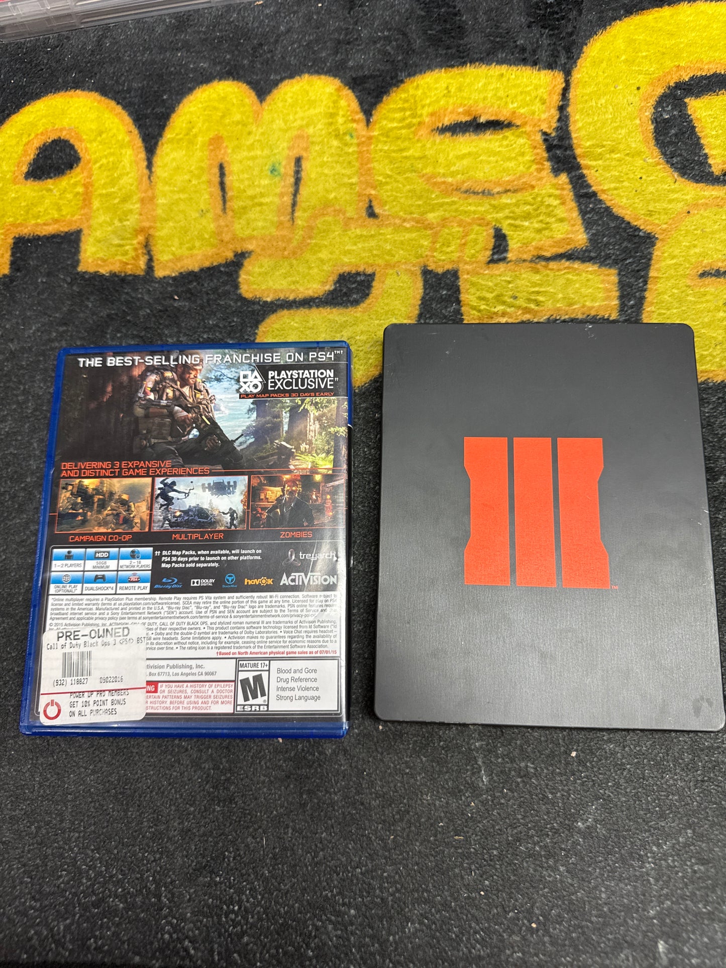 Call of Duty Black Ops III Steelbook + Standard Edition for Sony PlayStation 4 (Used)