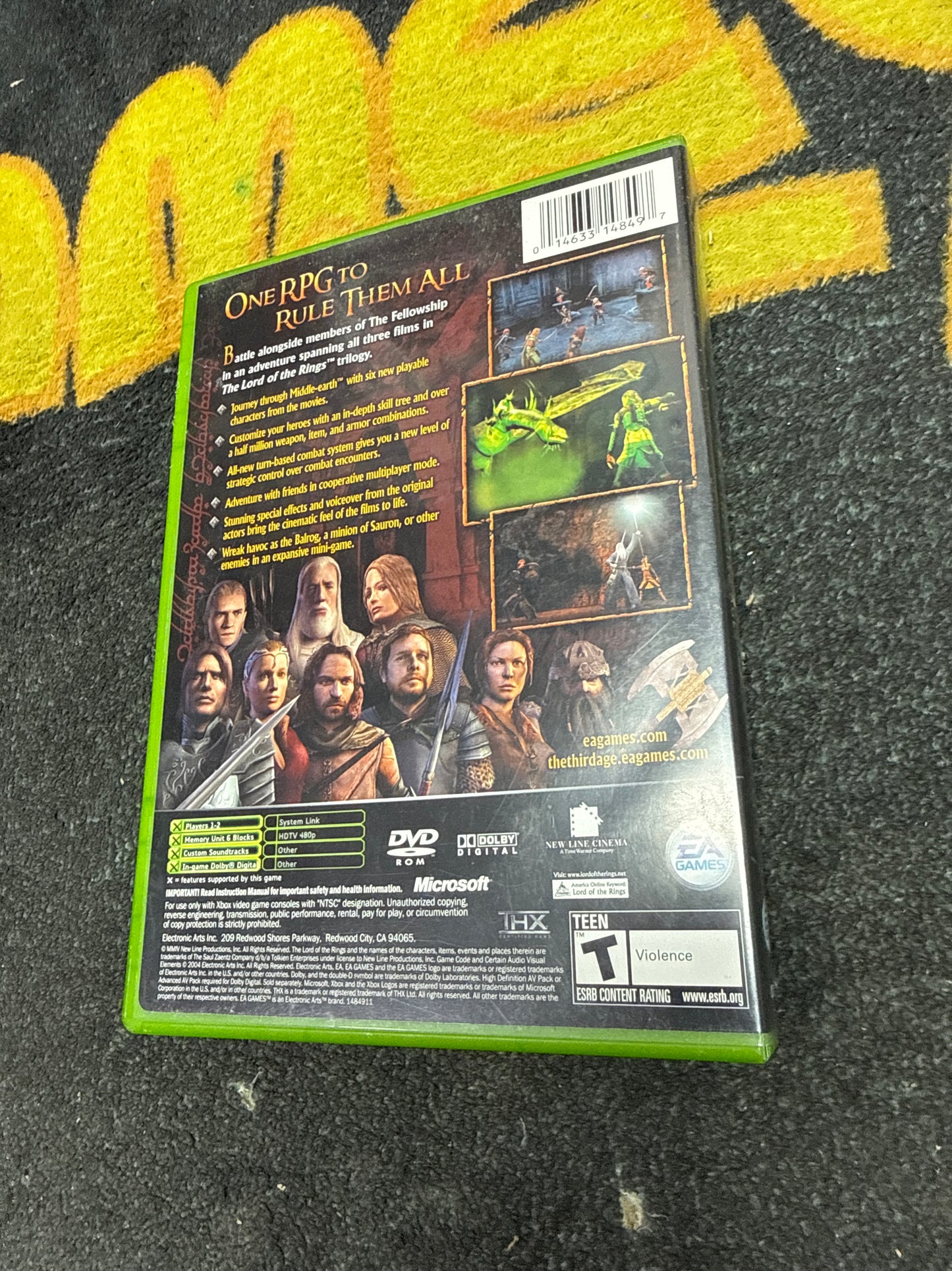 Lord of the Rings The Third Age for Microsoft Xbox (Used)