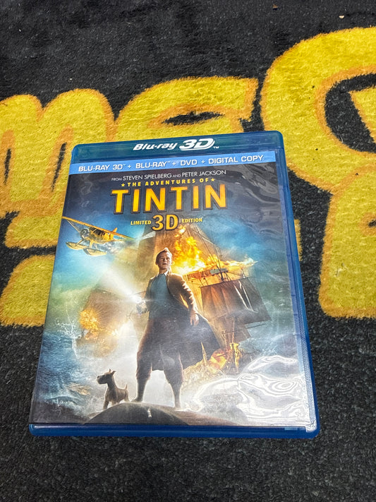 TinTin 3D Blu Ray + Blu Ray + DVD (Used)