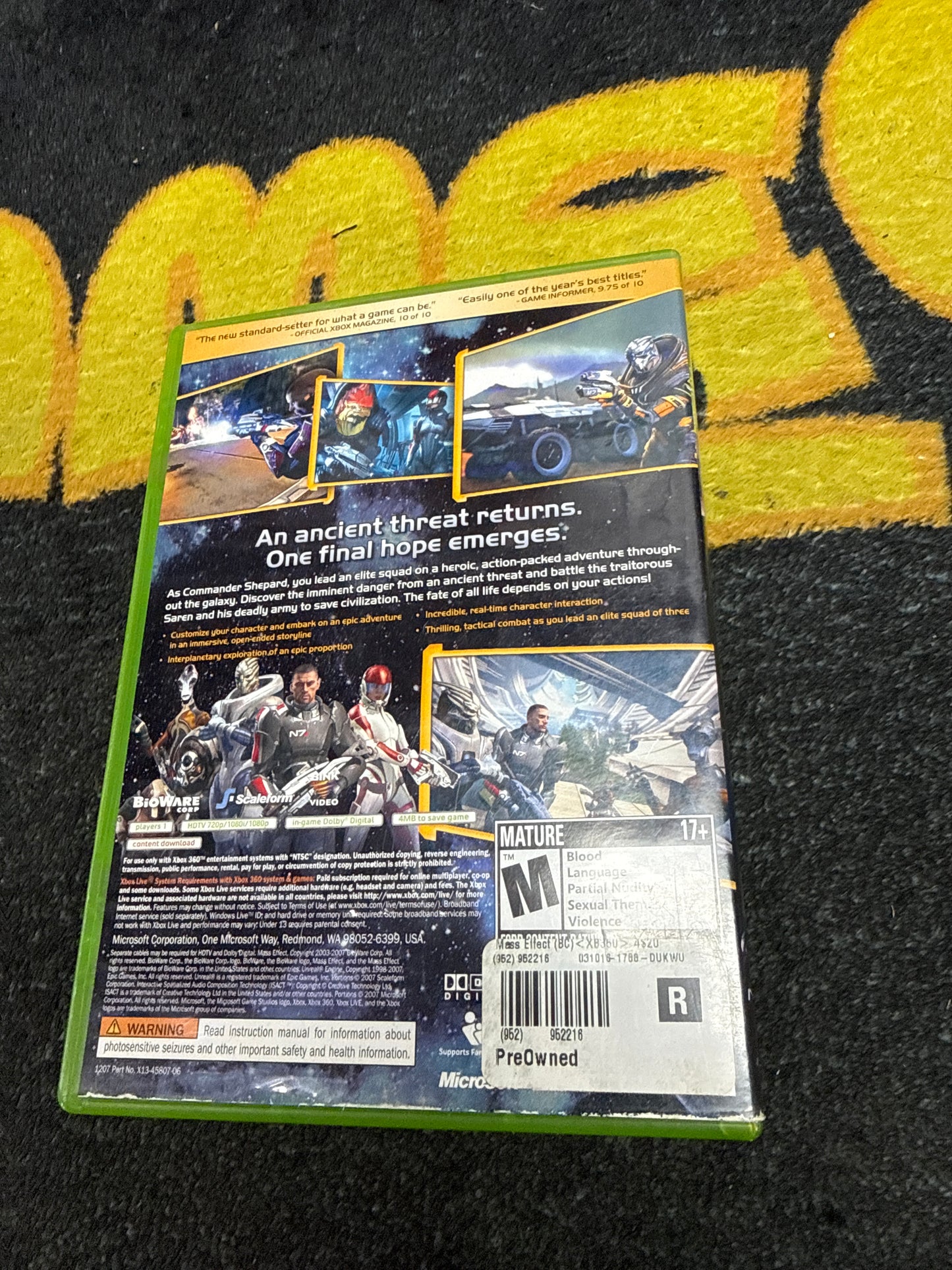 Mass Effect (Platinum Hits Disc) for Microsoft Xbox 360 (Used)