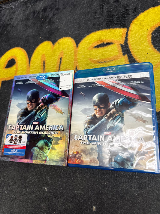 Captain America The Winter Soldier 3D Blu Ray + Blu Ray with Slip Cover (Used)