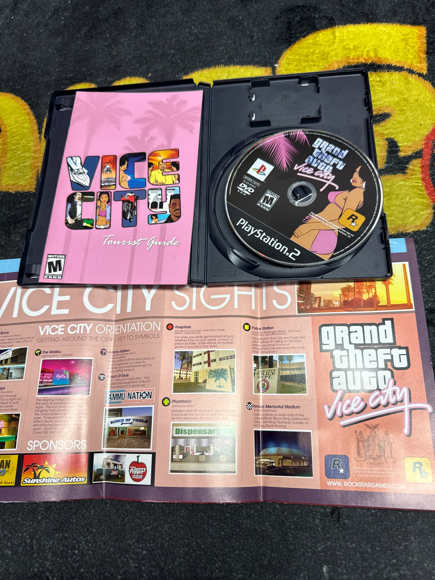 Grand Theft Auto Vice City with Map for Sony PlayStation 2 (Used)