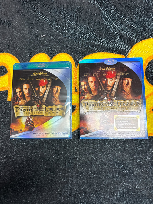 Pirates of the Caribbean The Curse of the Black Pearl Blu Ray with Slip Cover (New)
