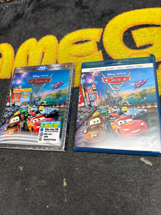 Cars 2 3D Blu Ray + Blu Ray Lenticular Slip (Used)