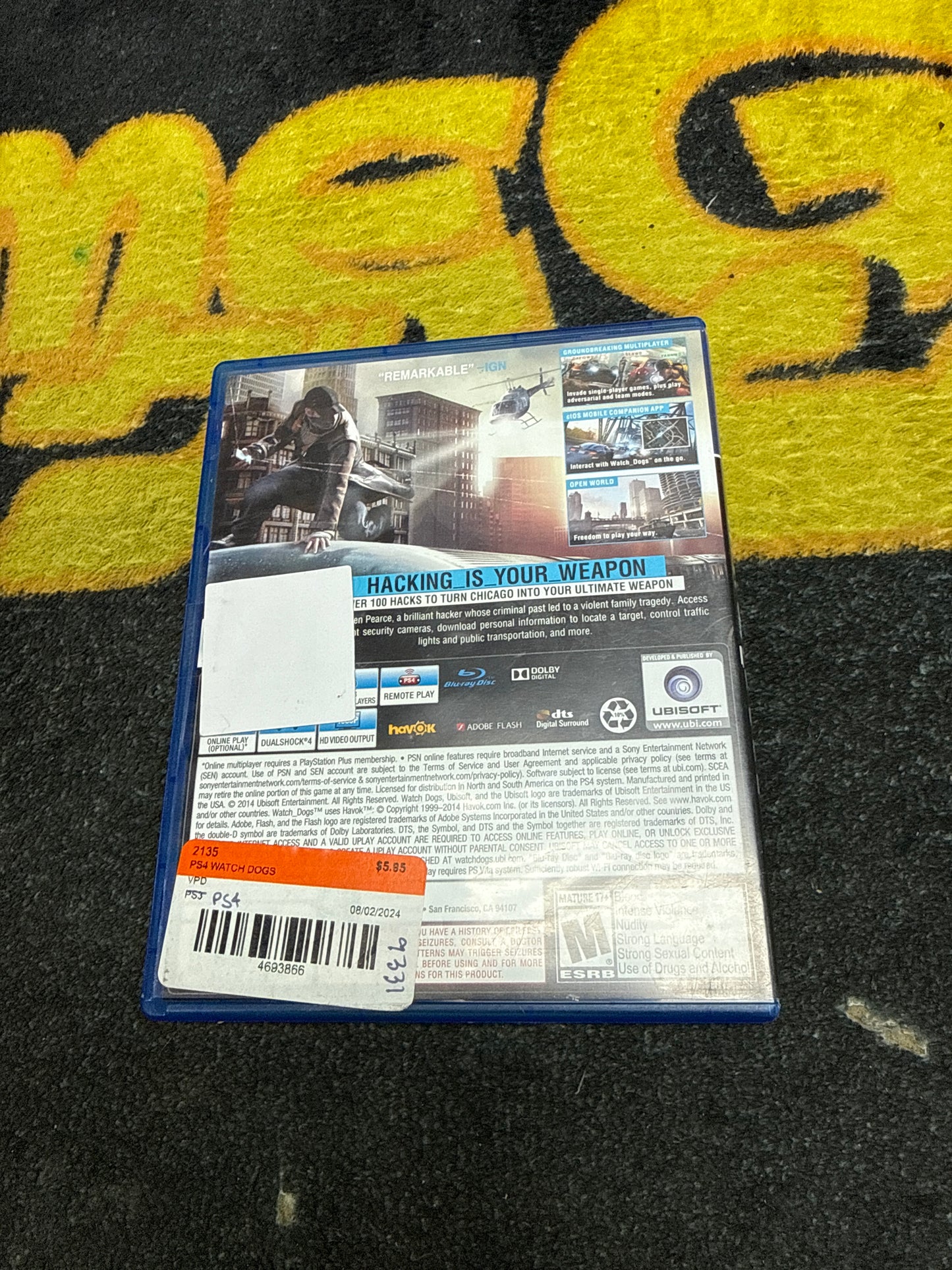 Watch Dogs for Sony PlayStation 4 (Used)