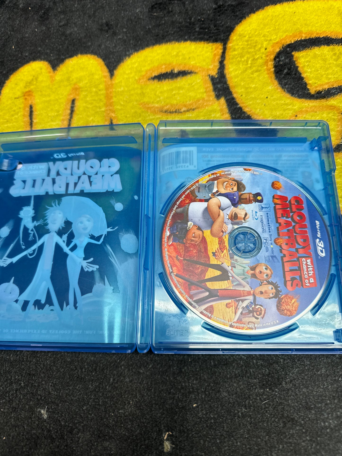 Cloudy With a Chance of Meatballs 3D Blu Ray (Used)