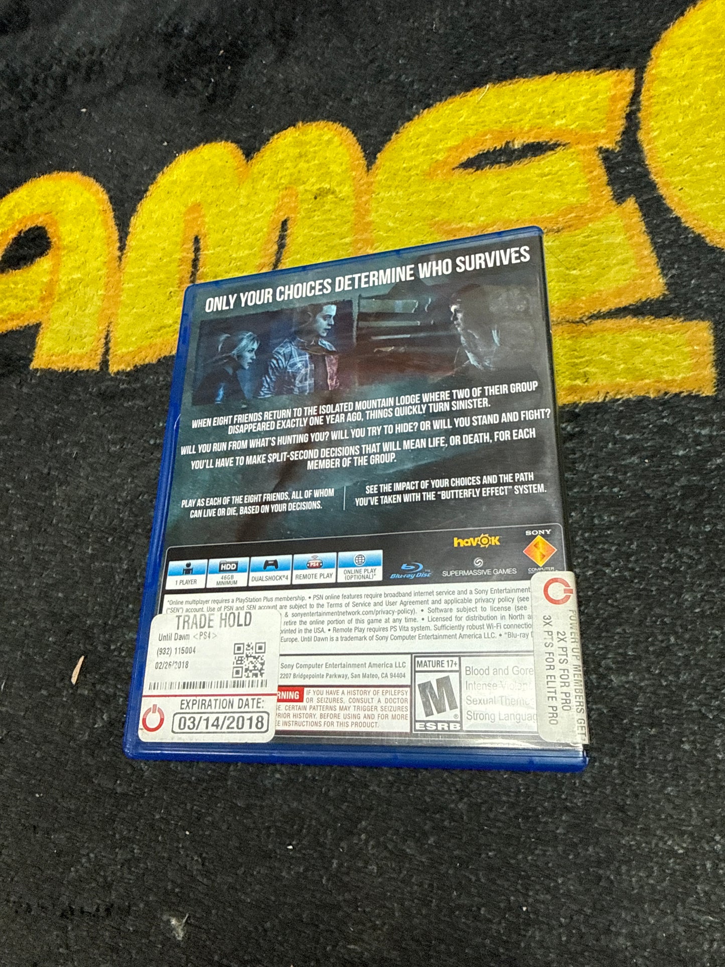 Until Dawn for Sony PlayStation 4 (Used)