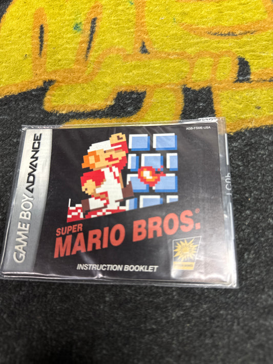 Super Mario Bros. INSTRUCTIONS ONLY for Nintendo Gameboy Advance (Used)