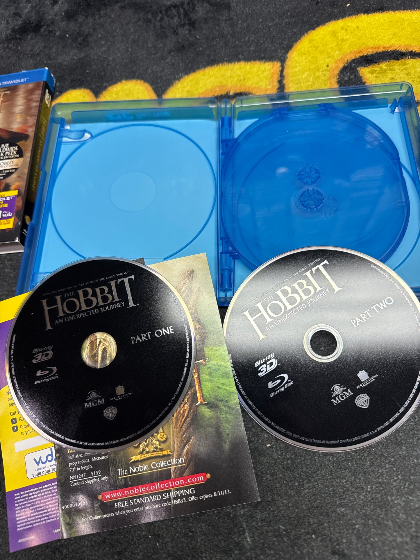 The Hobbit An Unexpected Journey 3D Blu Ray with Lenticular Slip Cover (Used)