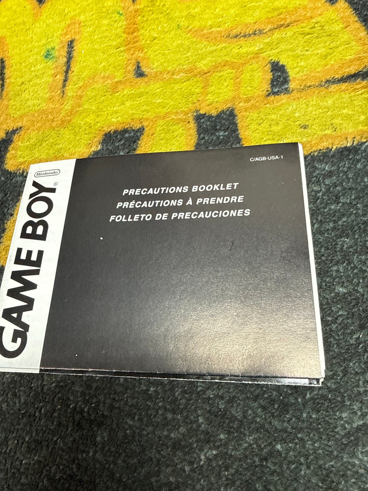 Nintendo Gameboy Advance Precautions Booklet C/AGB-USA 1 (Used)