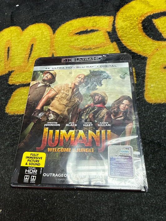 Jumanji Welcome to the Jungle 4K + Blu Ray (New)