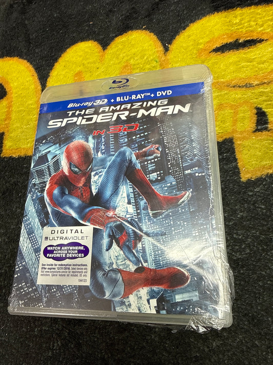 The Amazing Spider-Man 3D Blu Ray + Blu Ray + DVD + Digital (New)