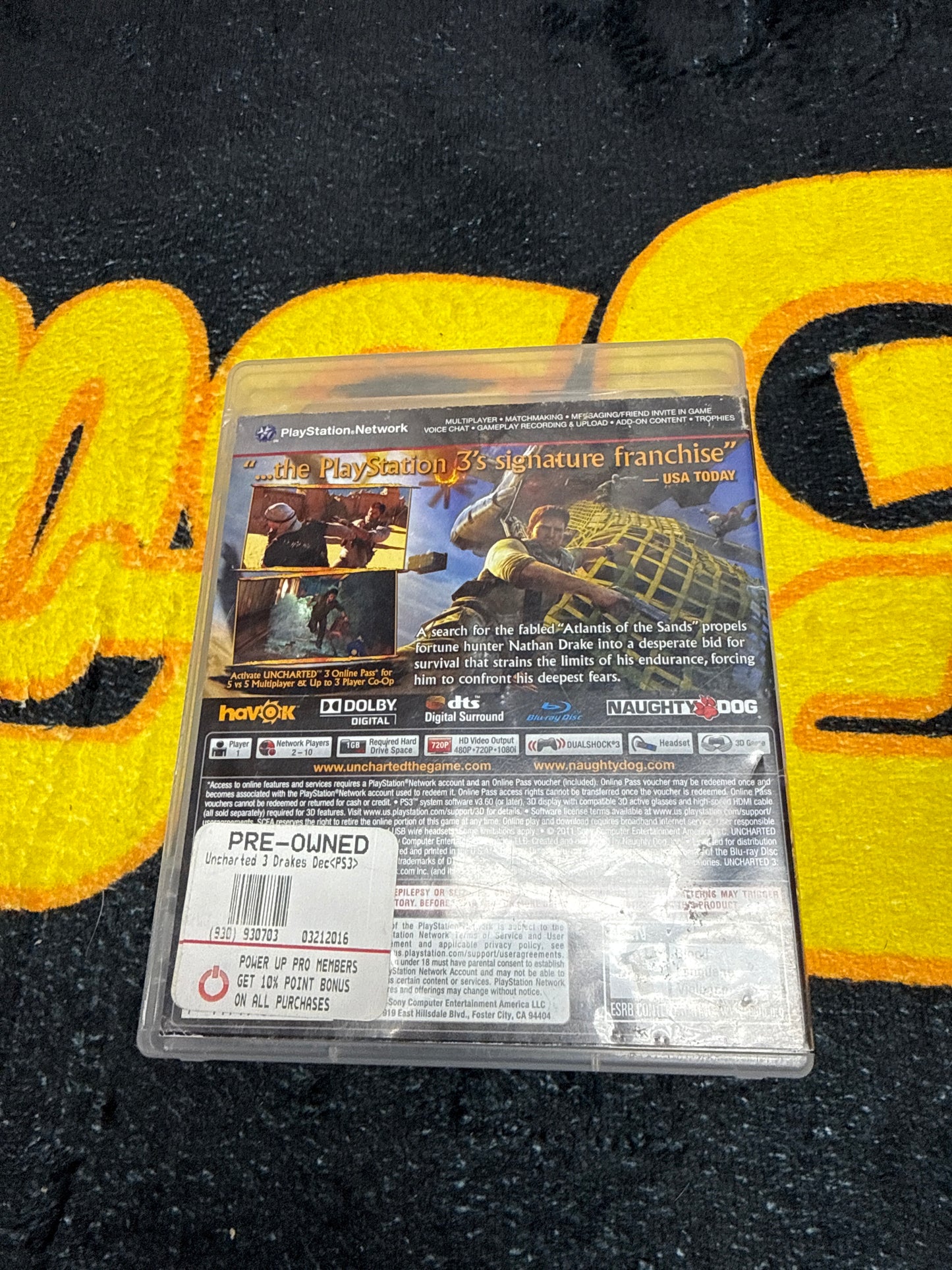 Uncharted 3 Drake’s Deception for Sony PlayStation 3 (Used)