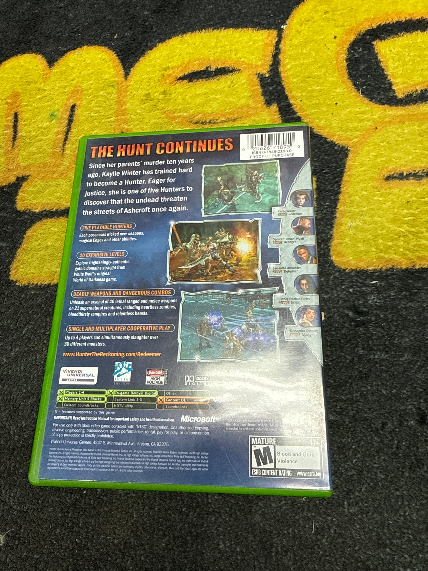 Hunter the Reckoning Redeemer for Microsoft Xbox (Used)