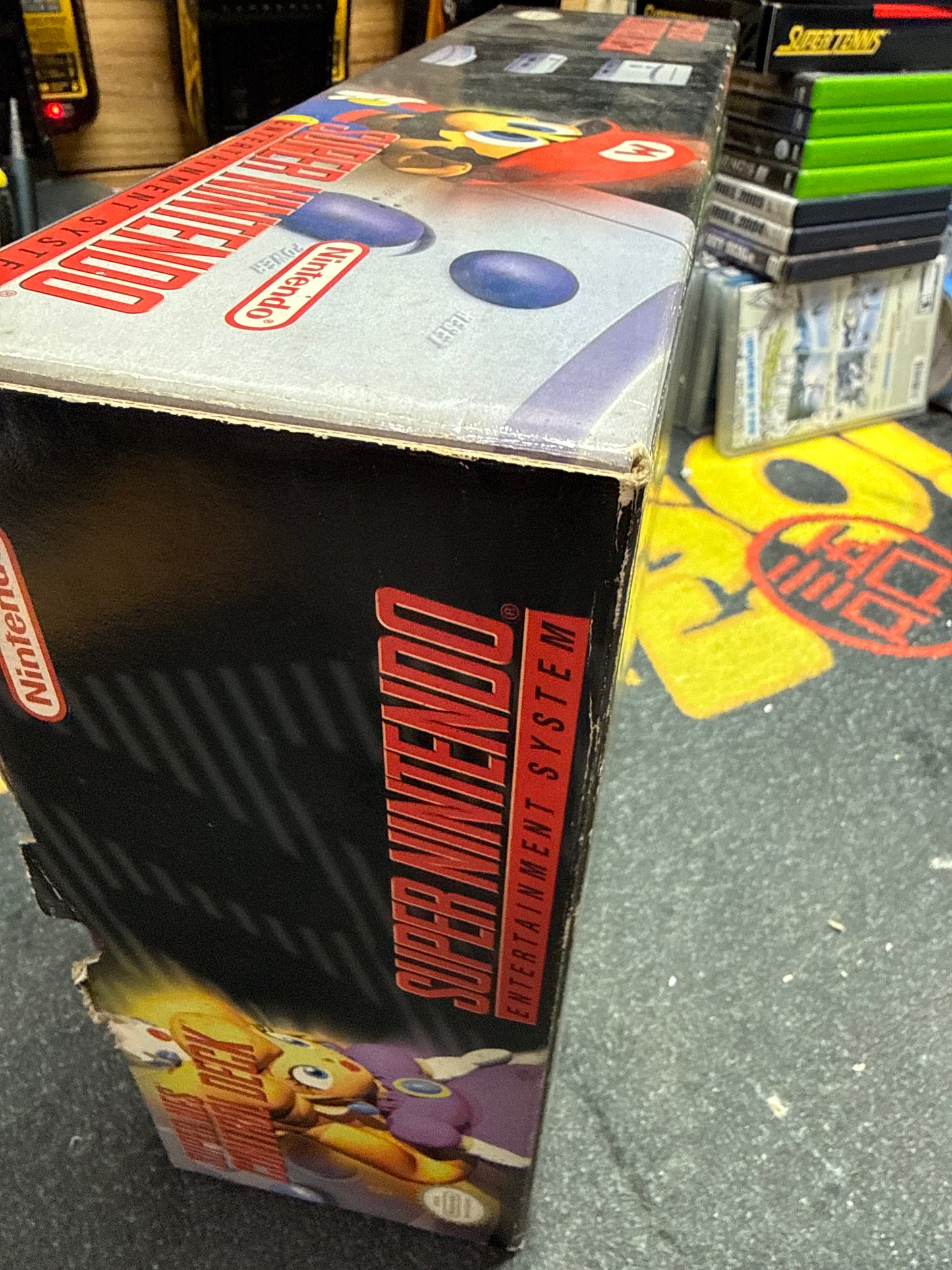 Super Nintendo (Junior) System with Box, Instructions - Tested (Used)