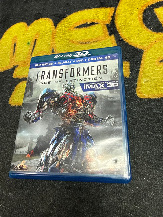 Transformers Age of Extinction 3D Blu Ray + Blu Ray + DVD (Used)
