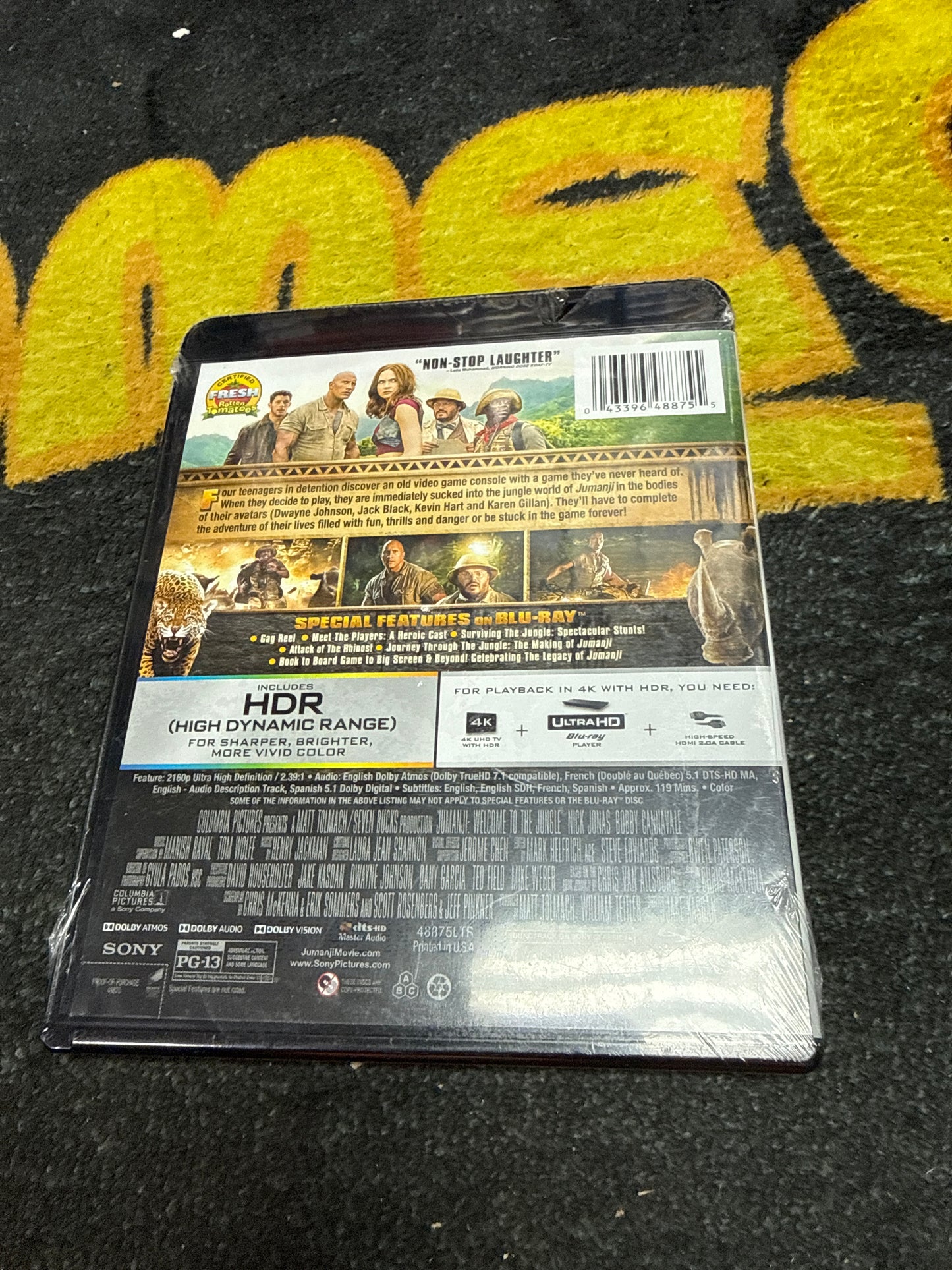 Jumanji Welcome to the Jungle 4K + Blu Ray (New)