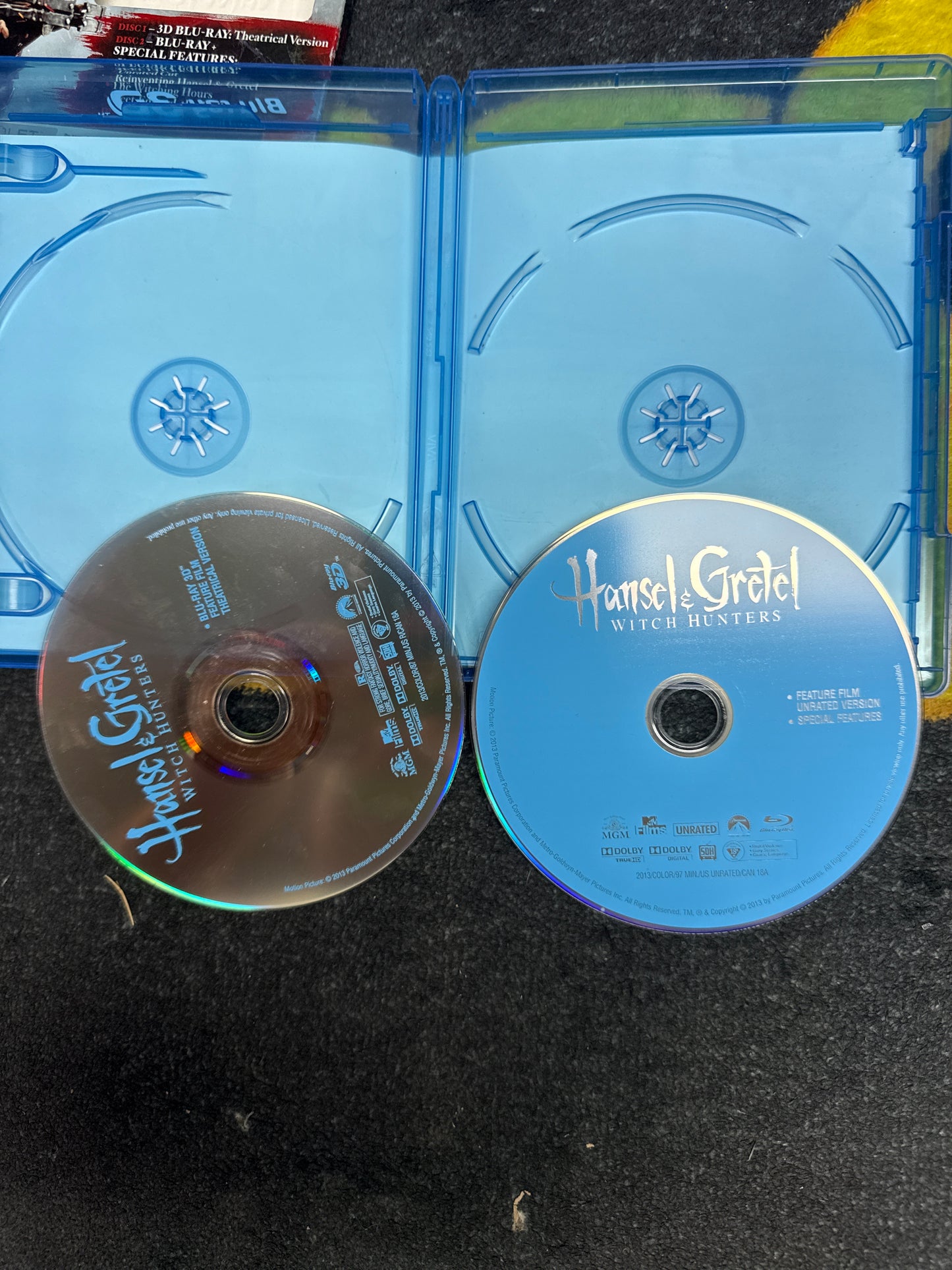 Hansel & Gretel Witch Hunters 3D Blu Ray + Blu Ray with Slip Cover (Used)