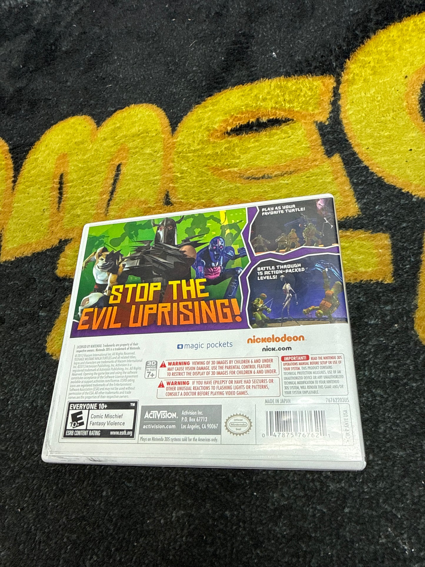 Teenage Mutant Ninja Turtles for Nintendo 3DS (Used) with inserts