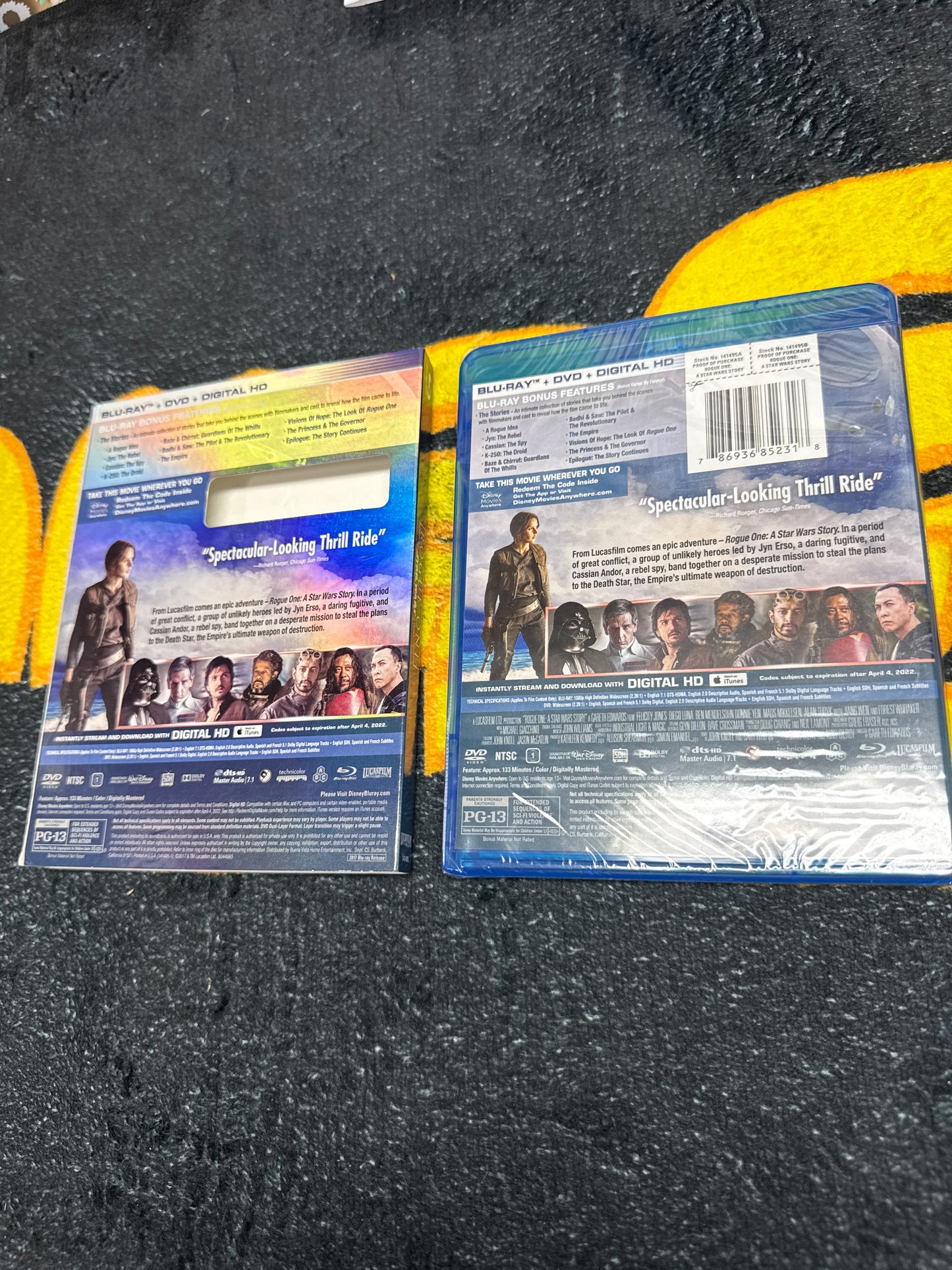Rogue One A Star Wars Story with Slip Cover Blu Ray + DVD (New)