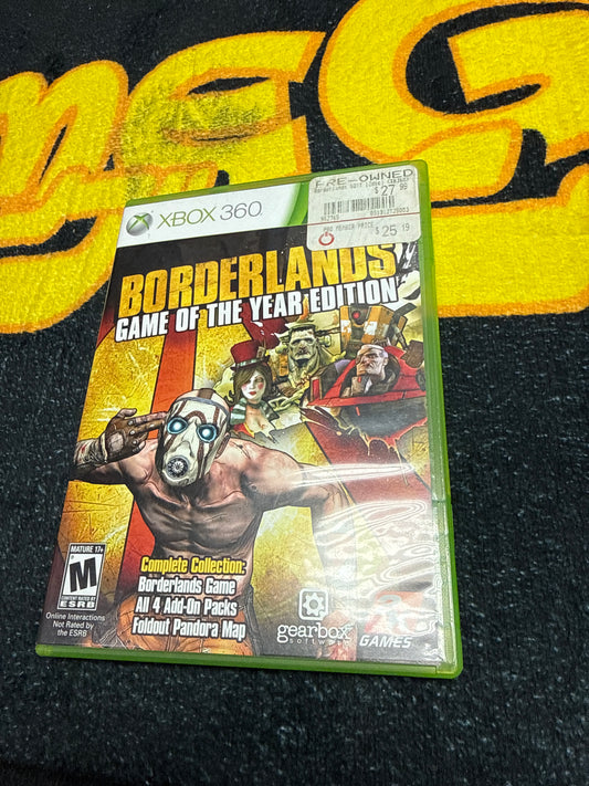 Borderlands Game of the Year Edition with Poster for Microsoft Xbox 360 (Used)