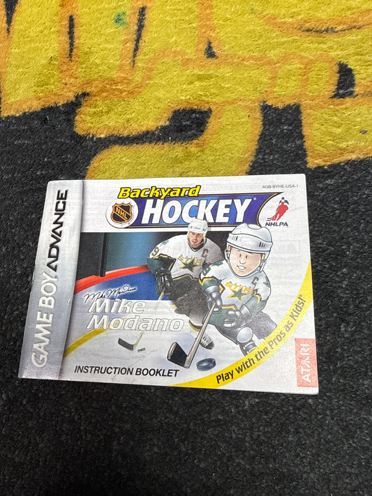 Backyard Hockey INSTRUCTIONS ONLY for Nintendo Gameboy Advance (Used)