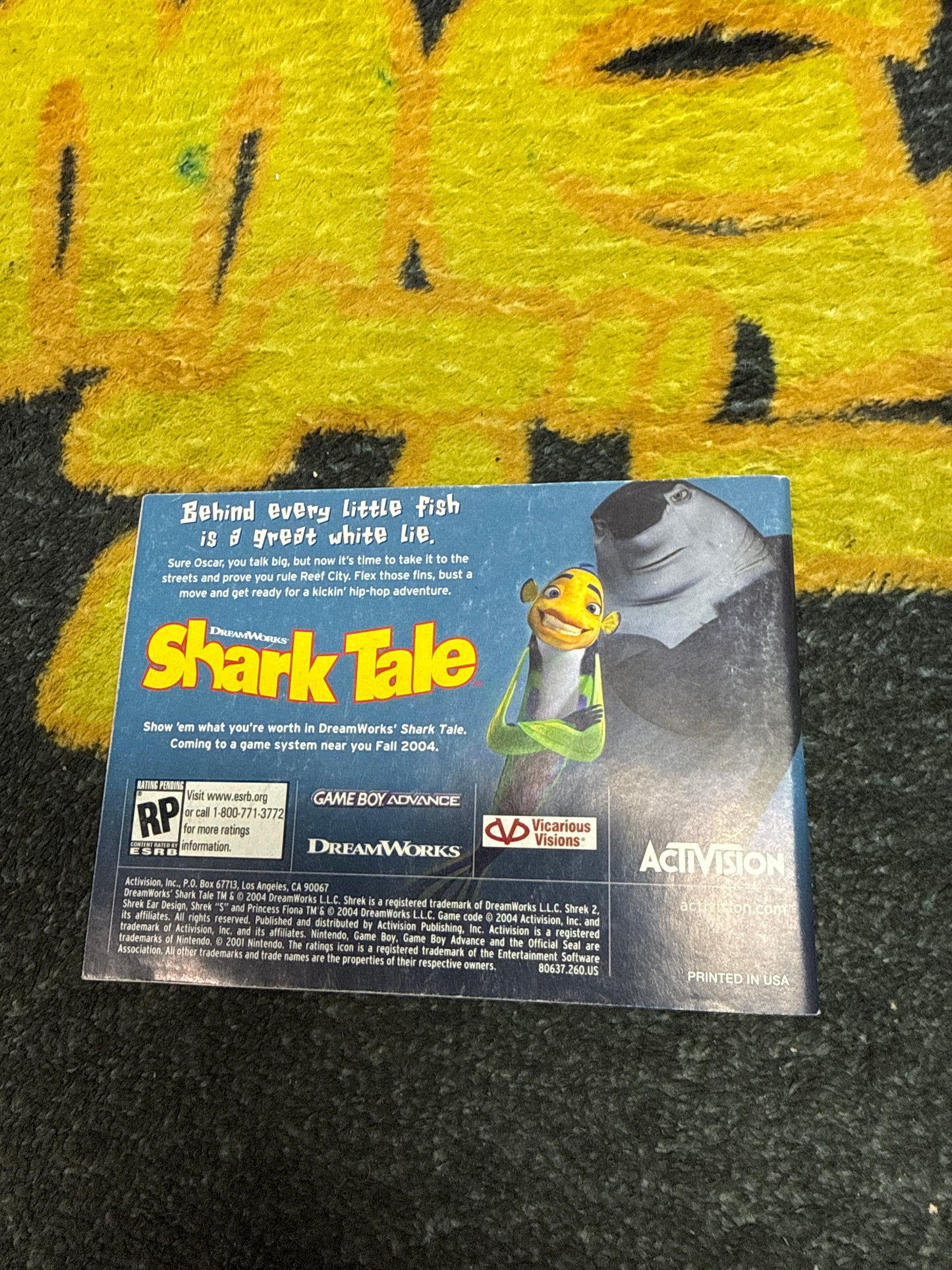 Shrek 2 INSTRUCTIONS ONLY for Nintendo Gameboy Advance (Used)