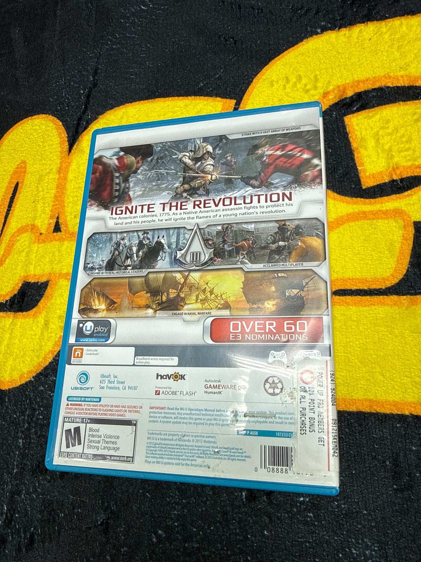 Assassins Creed III for Nintendo WiiU (Used)