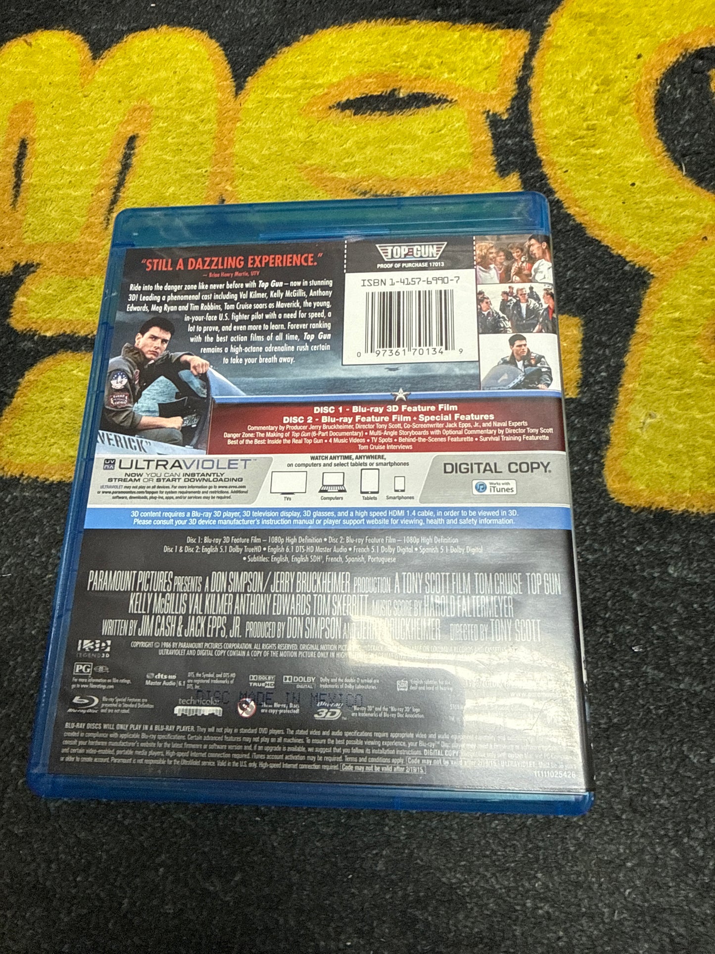 Top Gun Limited Edition 3D Blu Ray + Blu Ray (Used)