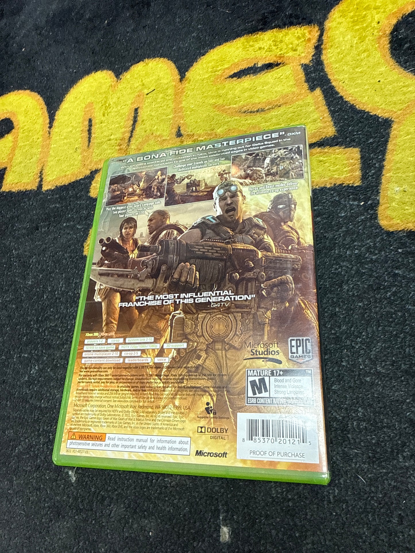 Gears of War 3 with Complete Stickers for Microsoft Xbox 360 (Used)