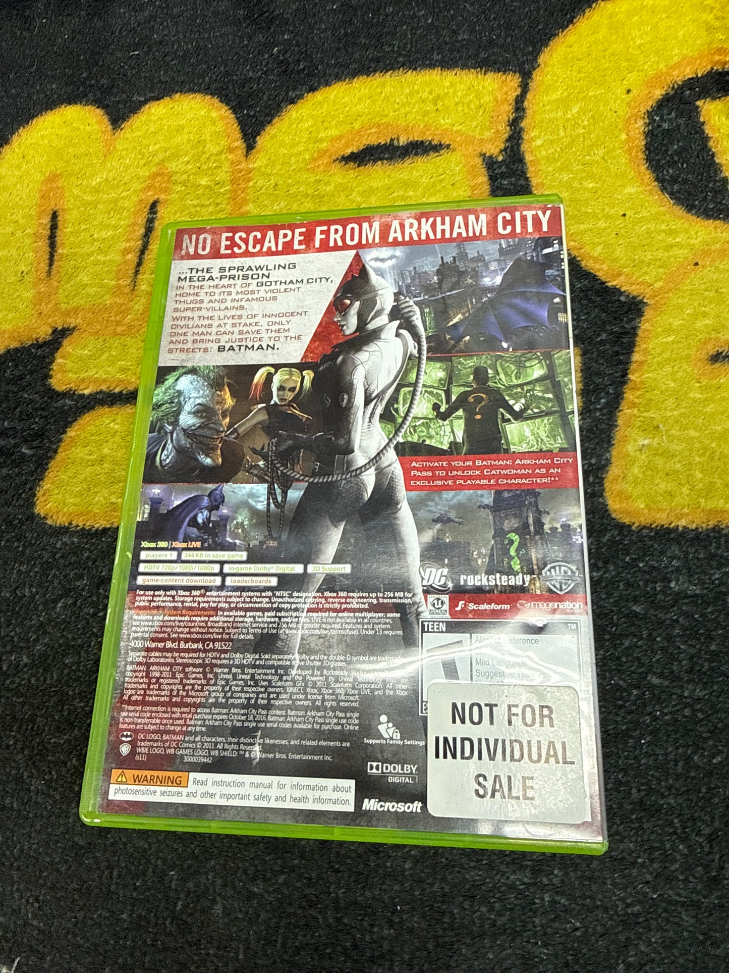 Batman Arkham City for Microsoft Xbox 360 (Used)
