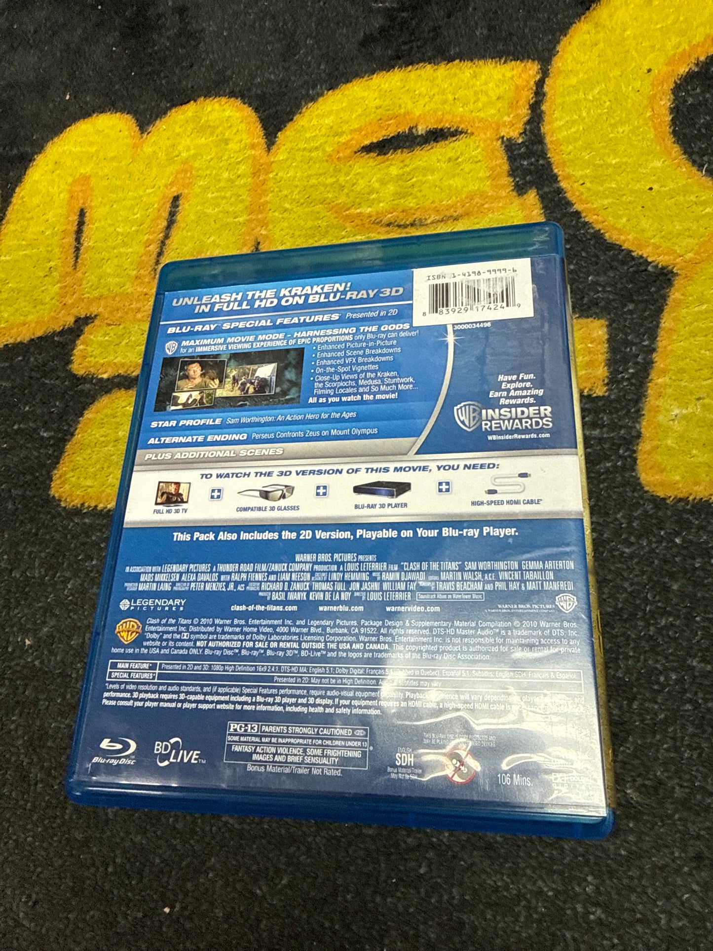 Clash of the Titans 3D Blu Ray + Blu Ray (Used)