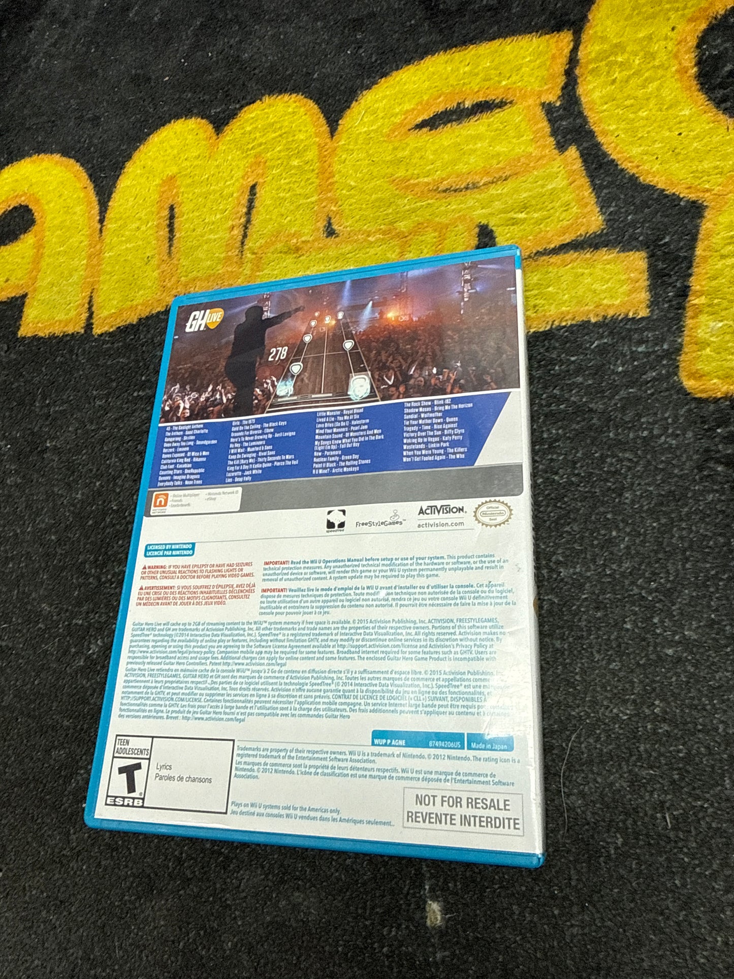 Guitar Hero Live for Nintendo WiiU (Used)