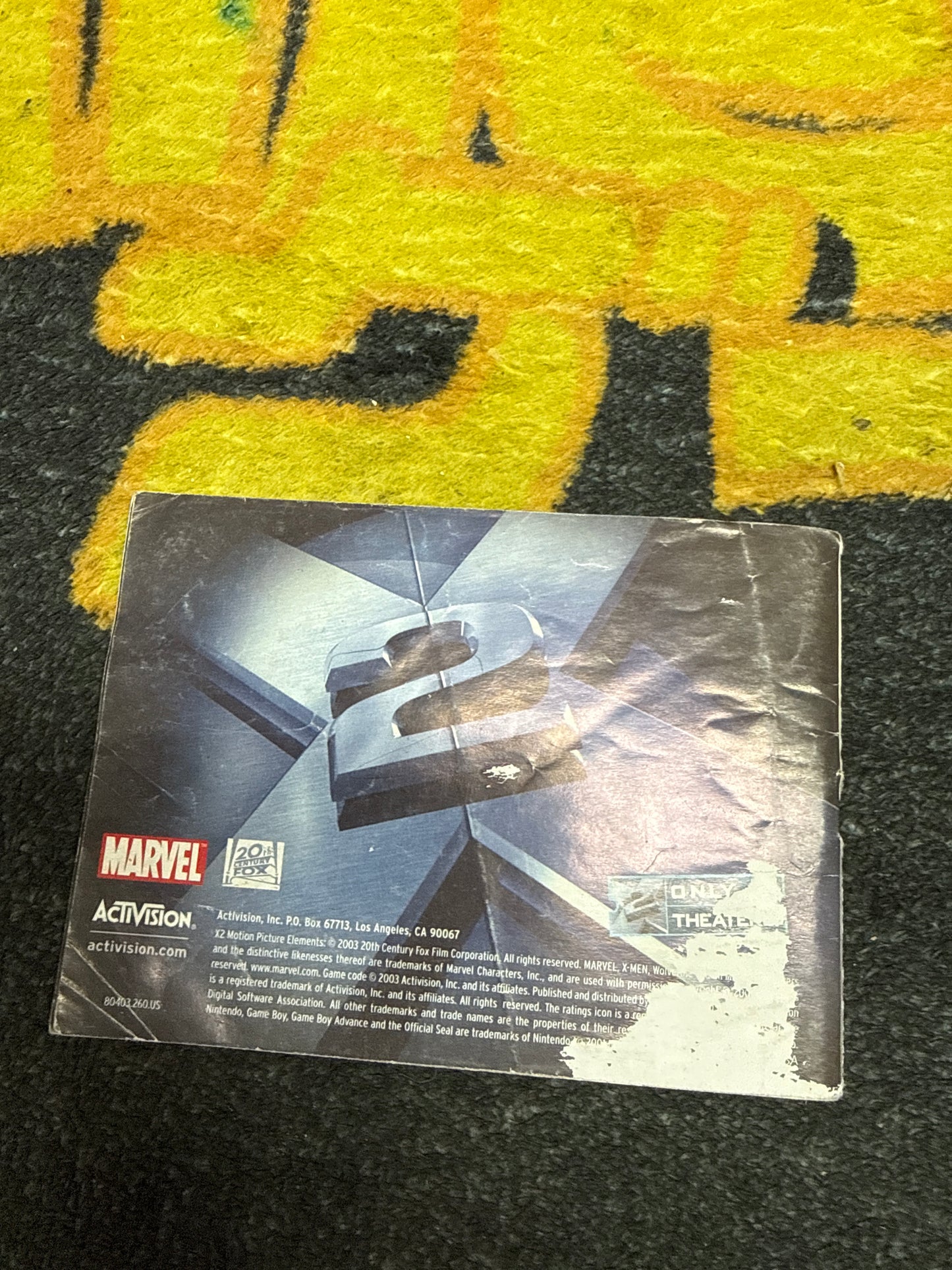 Wolverine’s Revenge X-2 INSTRUCTIONS ONLY for Nintendo Gameboy Advance (Used)