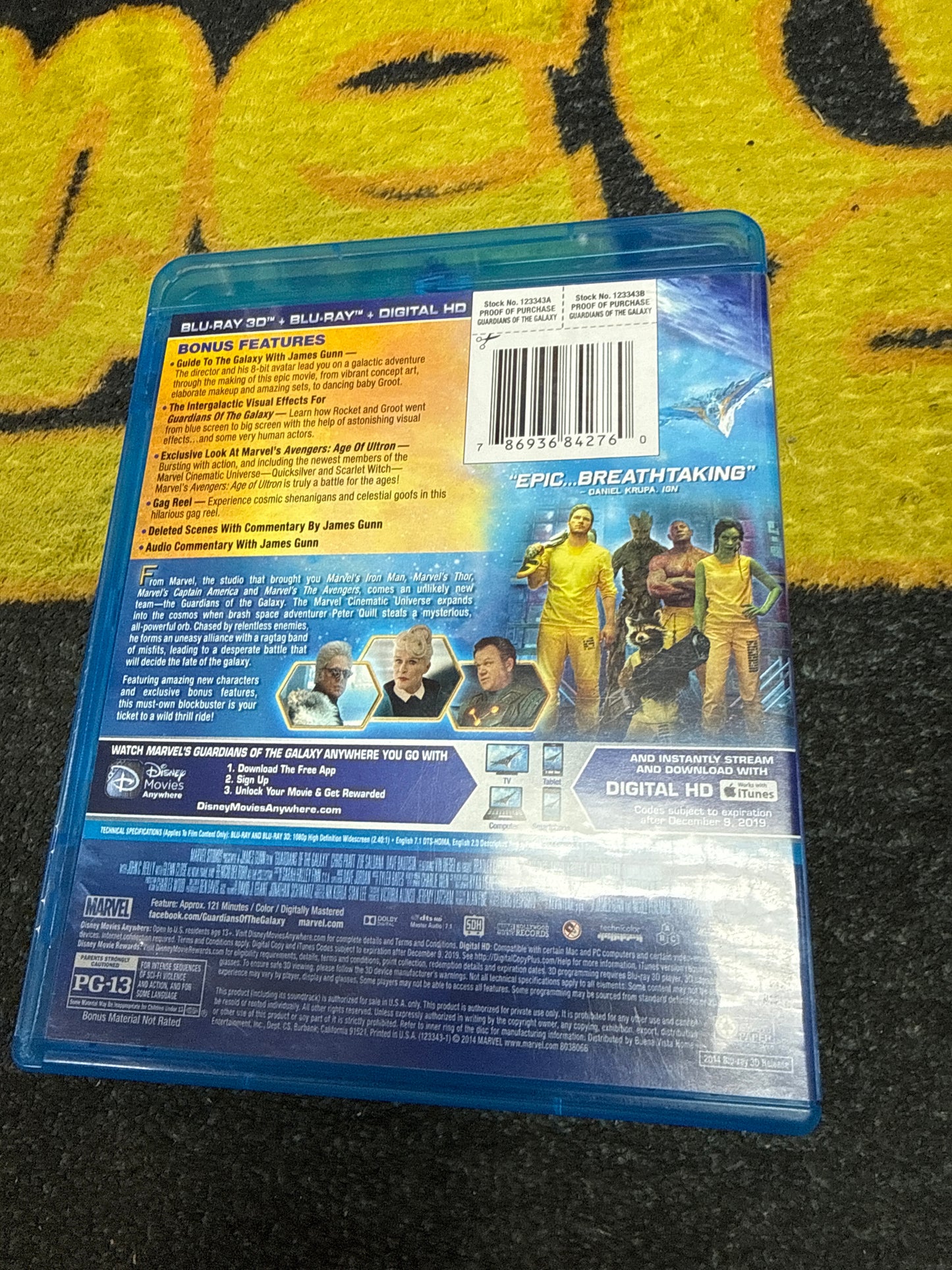 Guardians of the Galaxy 3D Blu Ray + Blu Ray (Used)