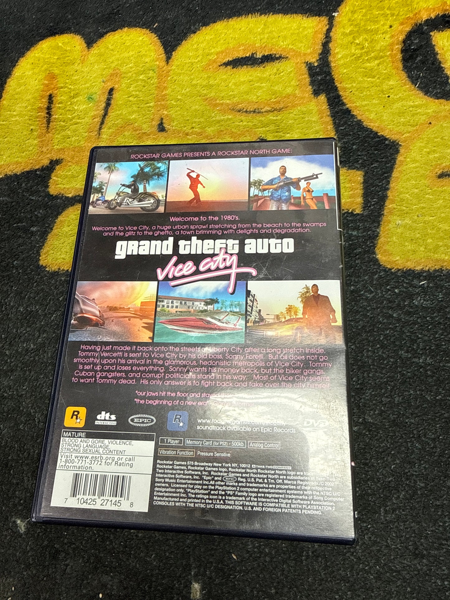 Grand Theft Auto Vice City with Map for Sony PlayStation 2 (Used)