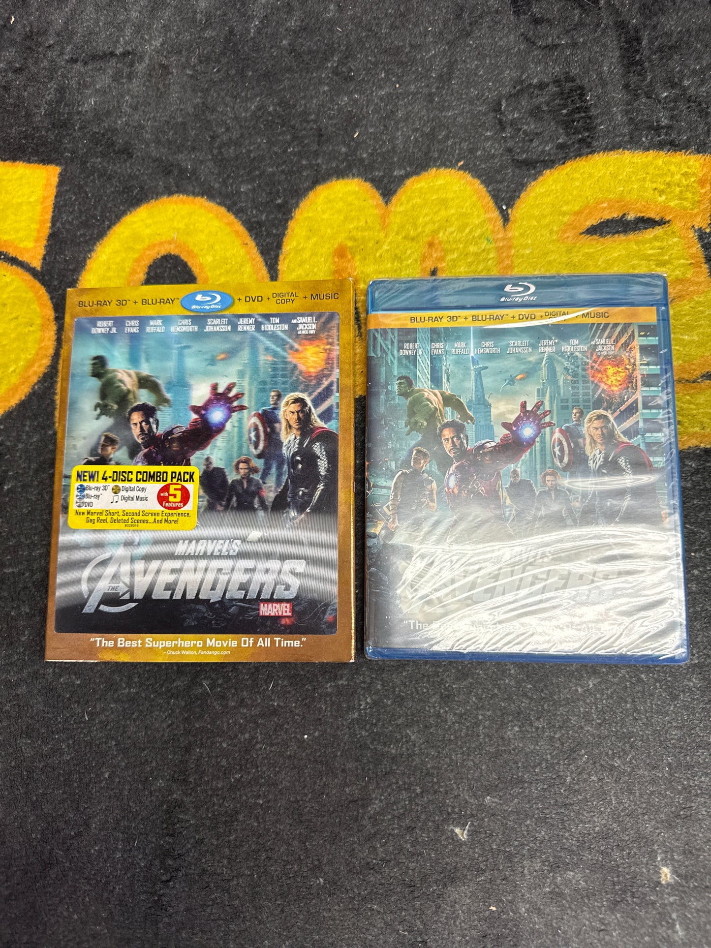 Avengers 3D Blu Ray + Blu Ray + DVD Lenticular Slip (New)
