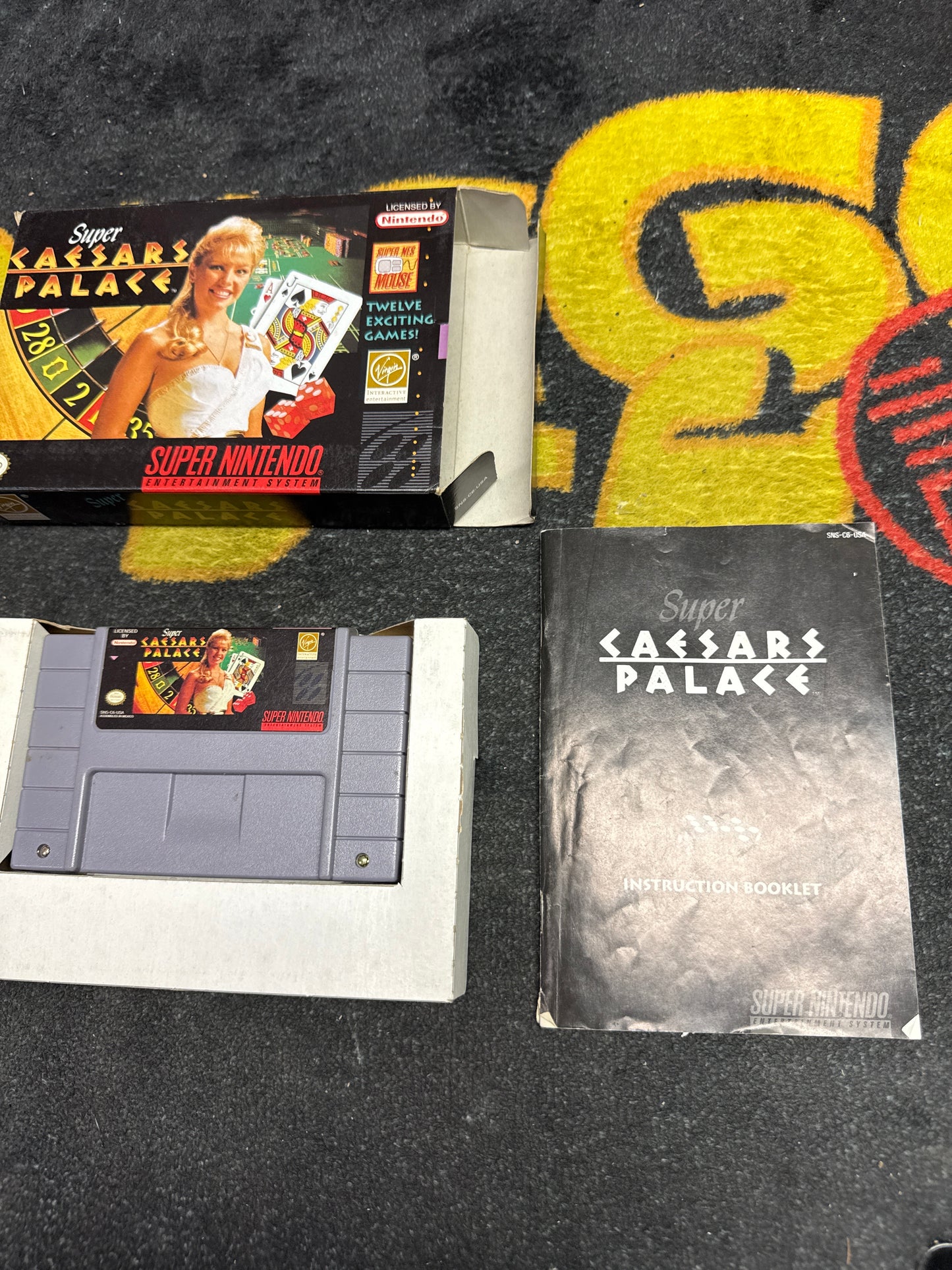 Super Caesar’s Palace for Super Nintendo SNES (Used)