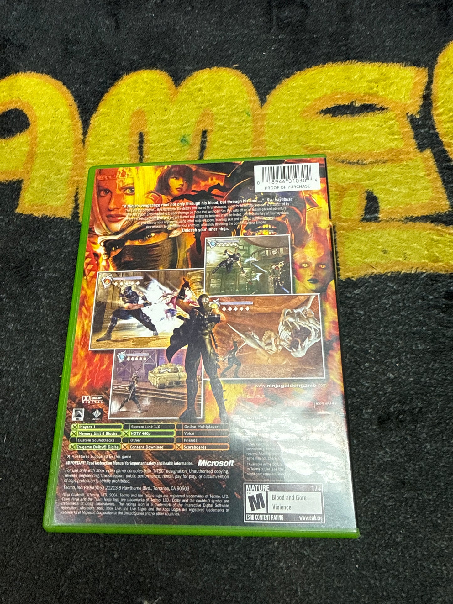 Ninja Gaiden with Warranty Card for Microsoft Xbox (Used)