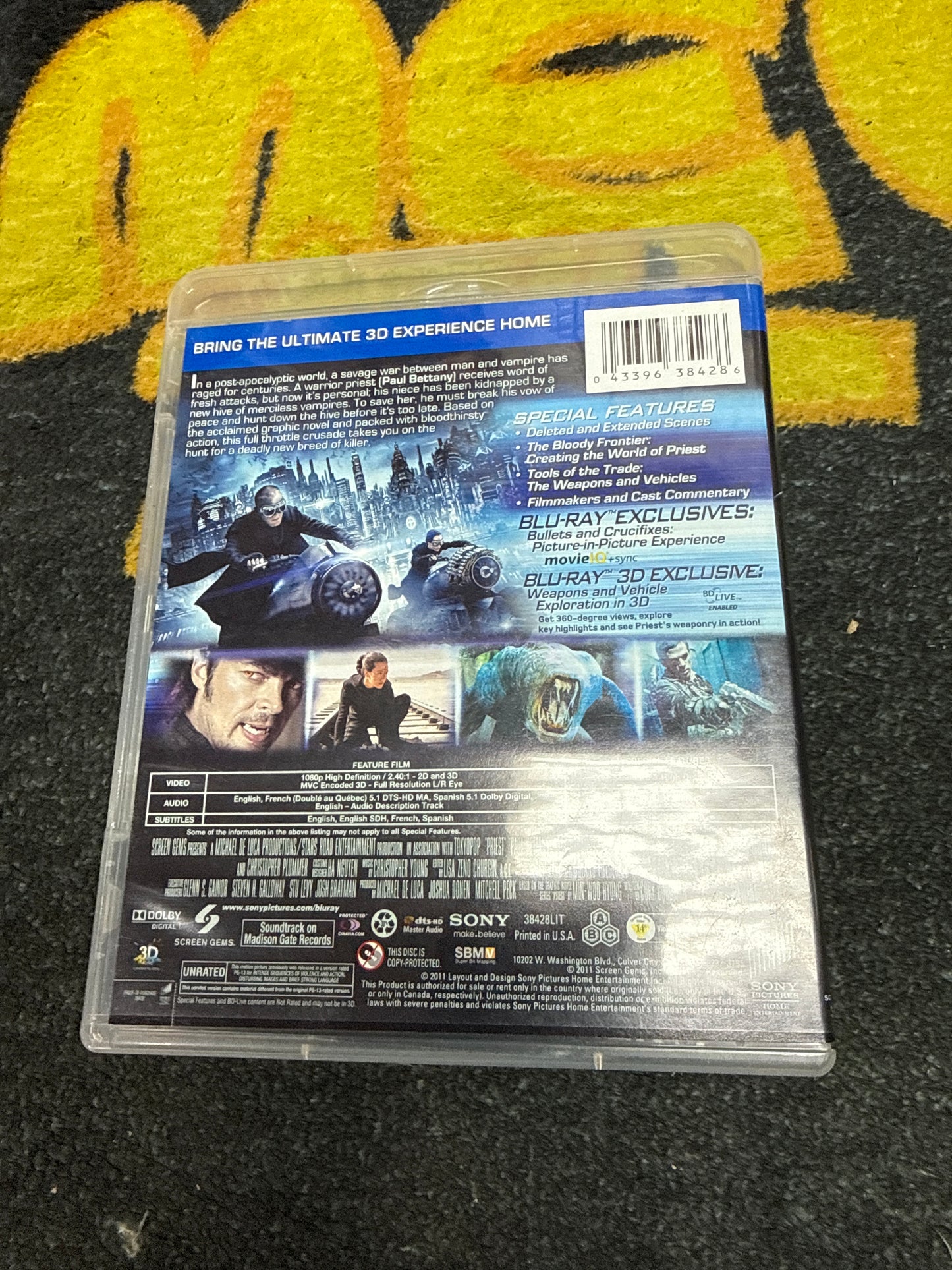 Priest (Unrated) 3D Blu Ray (Used)