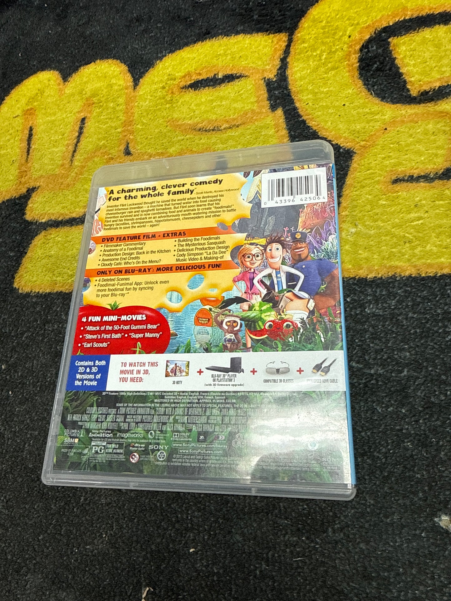 Cloudy With a Chance of Meatballs 2 3D Blu Ray + Blu Ray + DVD (Used)