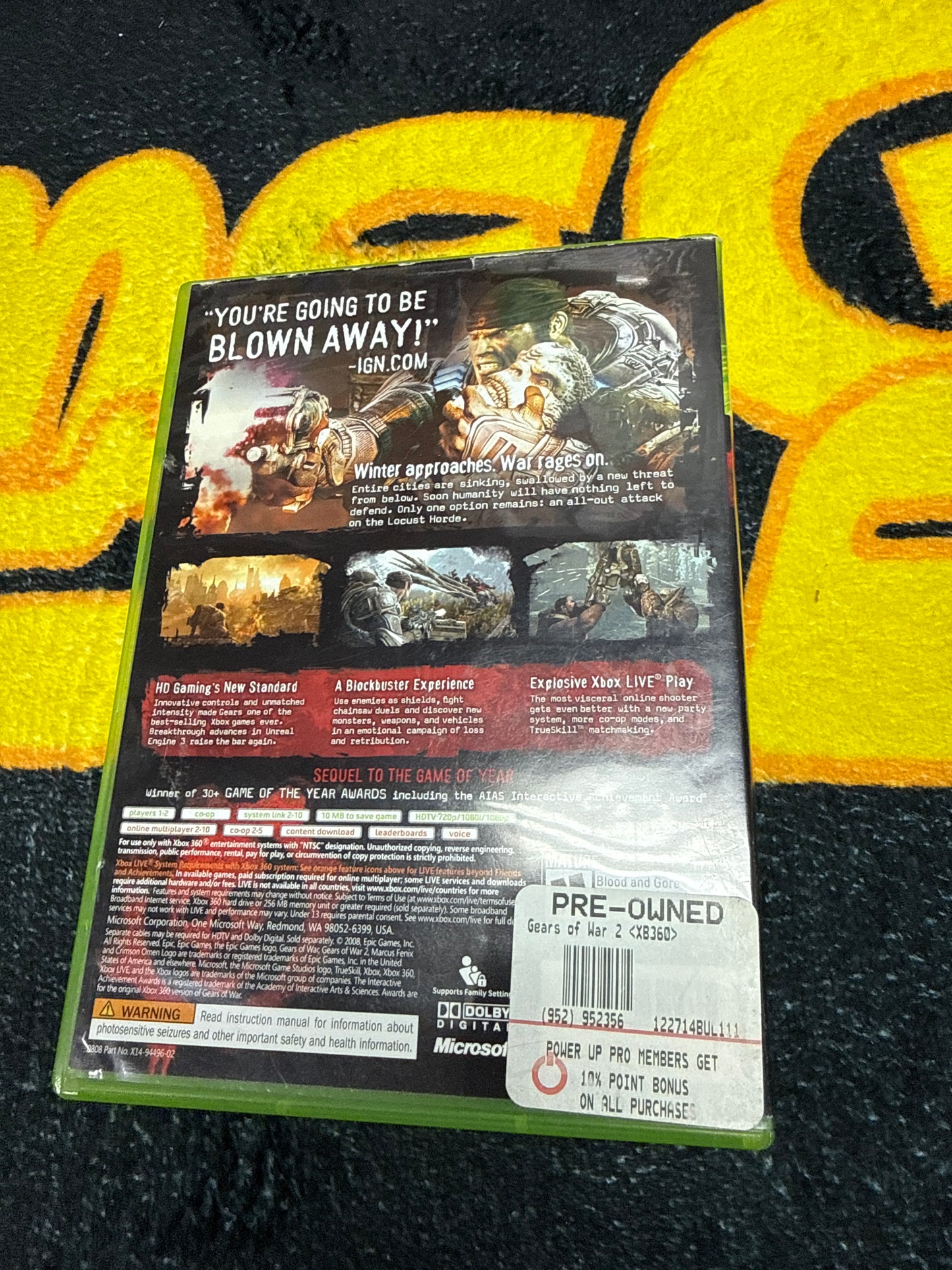 Gears of War 2 for Microsoft Xbox 360 (Used)